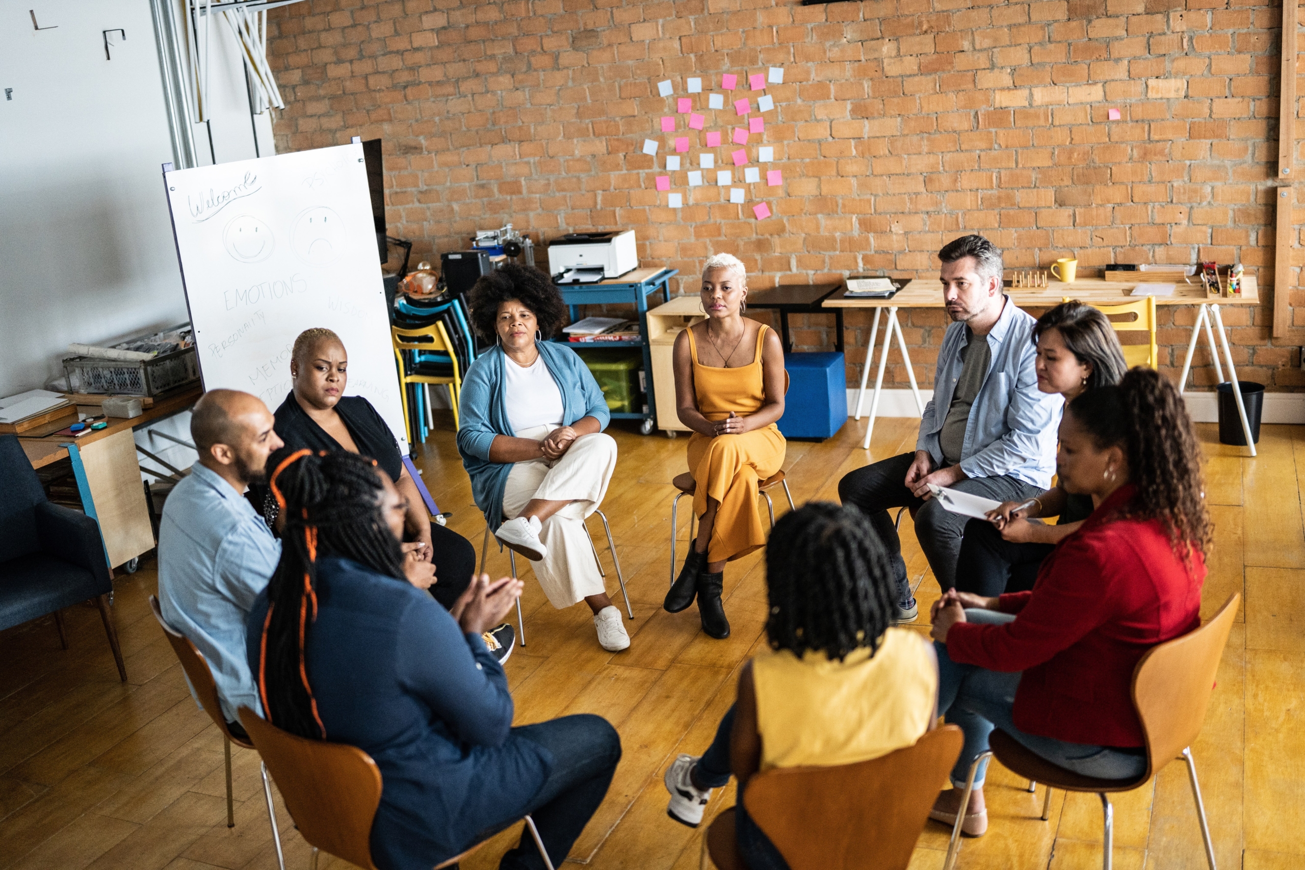 People sitting in a circle